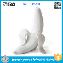 Knospe Keramik Weiß Vogel Vase